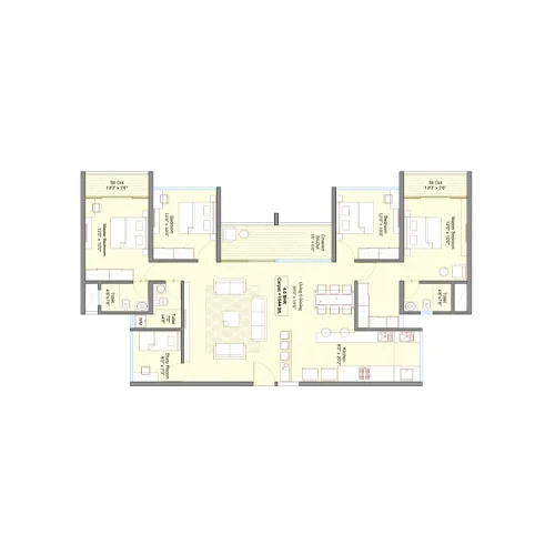 Harivishva Infinia Tathawade 4BHK Floor Plan Image
